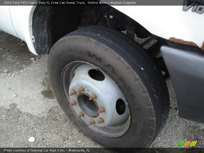 Oxford White / Medium Graphite 2000 Ford F450 Super Duty XL Crew Cab Dump Truck