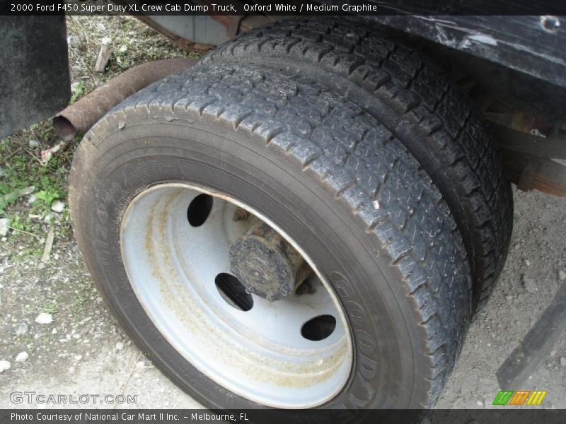 Oxford White / Medium Graphite 2000 Ford F450 Super Duty XL Crew Cab Dump Truck