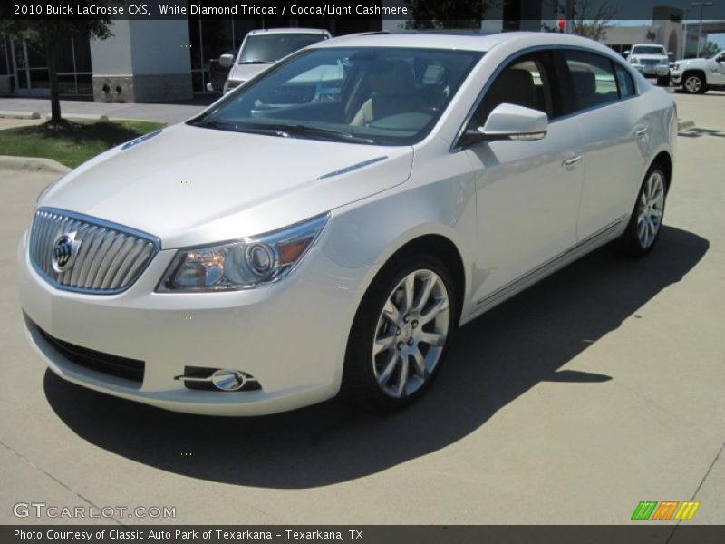 White Diamond Tricoat / Cocoa/Light Cashmere 2010 Buick LaCrosse CXS