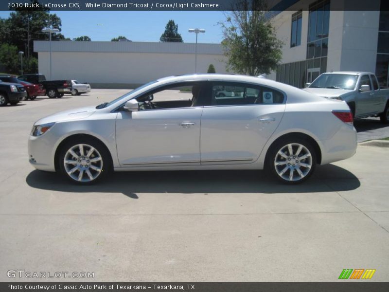 White Diamond Tricoat / Cocoa/Light Cashmere 2010 Buick LaCrosse CXS