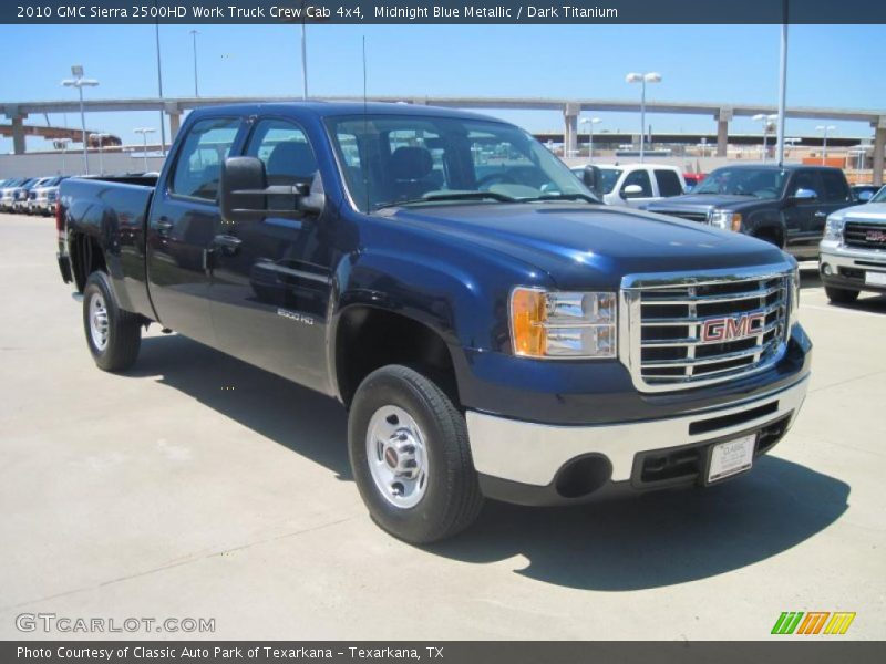 Midnight Blue Metallic / Dark Titanium 2010 GMC Sierra 2500HD Work Truck Crew Cab 4x4