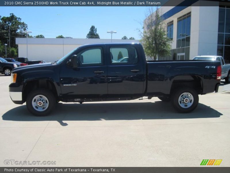 Midnight Blue Metallic / Dark Titanium 2010 GMC Sierra 2500HD Work Truck Crew Cab 4x4