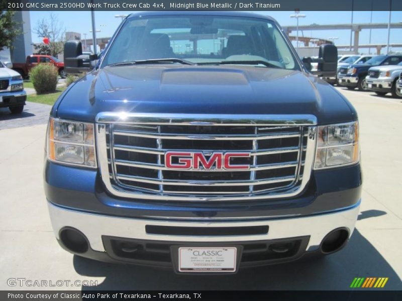 Midnight Blue Metallic / Dark Titanium 2010 GMC Sierra 2500HD Work Truck Crew Cab 4x4