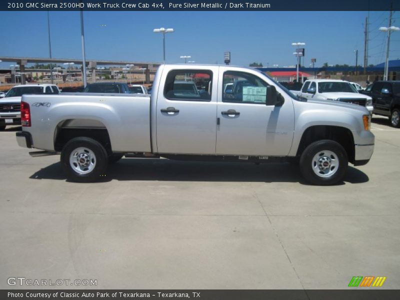Pure Silver Metallic / Dark Titanium 2010 GMC Sierra 2500HD Work Truck Crew Cab 4x4