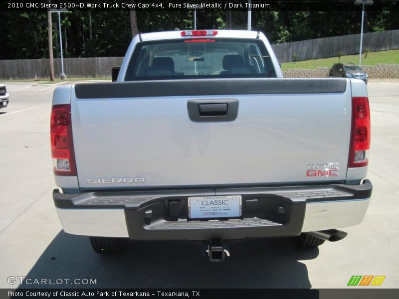 Pure Silver Metallic / Dark Titanium 2010 GMC Sierra 2500HD Work Truck Crew Cab 4x4