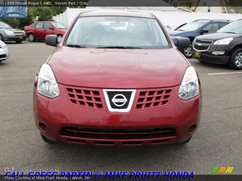 Venom Red / Gray 2009 Nissan Rogue S AWD