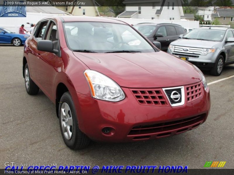 Venom Red / Gray 2009 Nissan Rogue S AWD