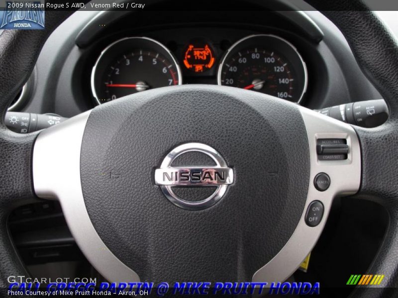 Venom Red / Gray 2009 Nissan Rogue S AWD