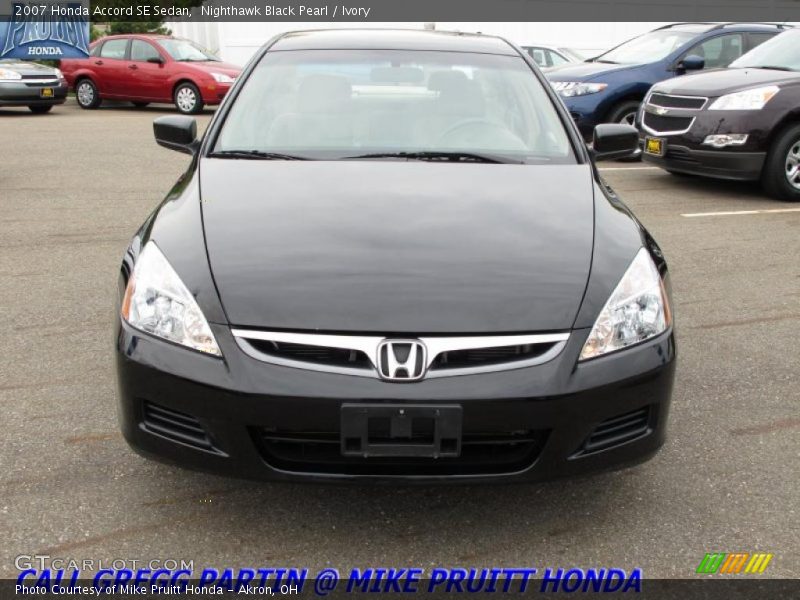 Nighthawk Black Pearl / Ivory 2007 Honda Accord SE Sedan