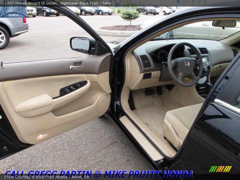 Nighthawk Black Pearl / Ivory 2007 Honda Accord SE Sedan