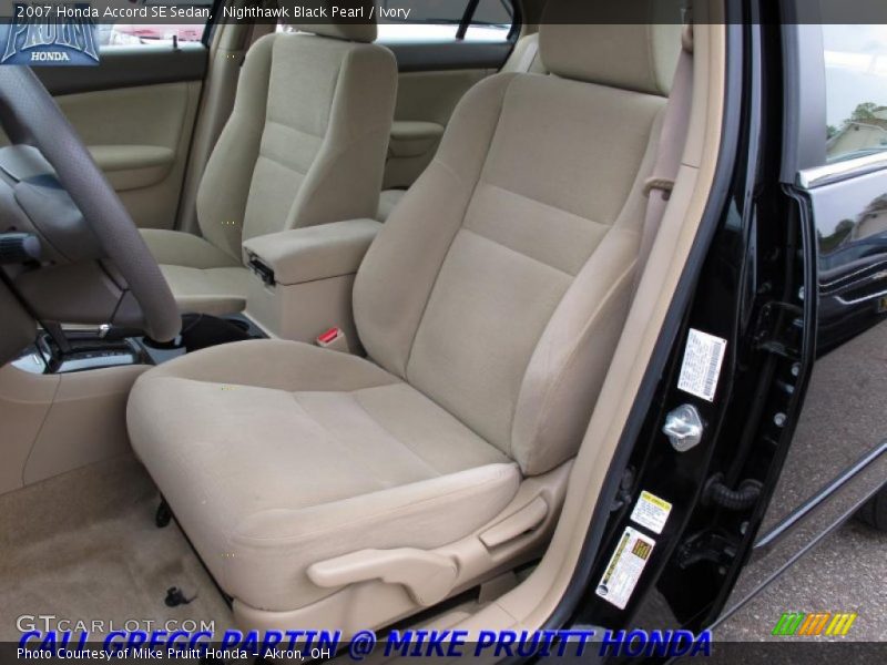 Nighthawk Black Pearl / Ivory 2007 Honda Accord SE Sedan