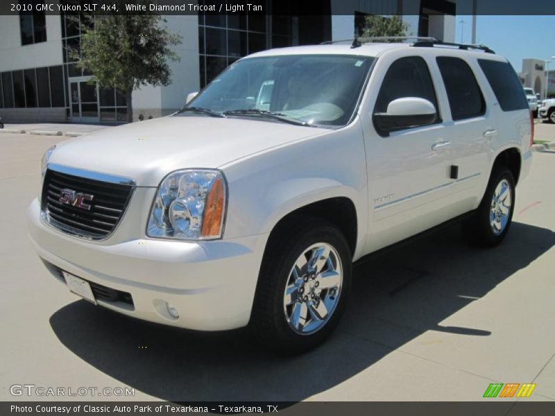 White Diamond Tricoat / Light Tan 2010 GMC Yukon SLT 4x4