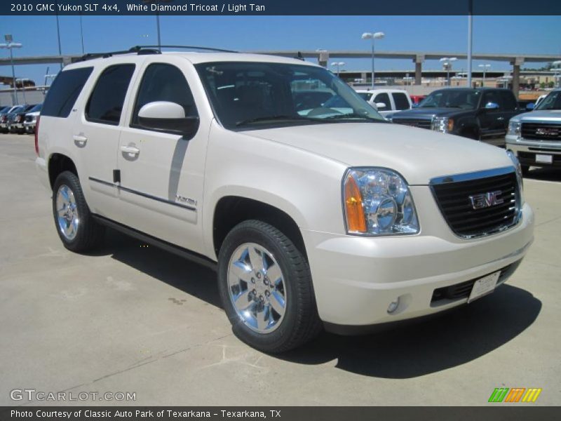 White Diamond Tricoat / Light Tan 2010 GMC Yukon SLT 4x4