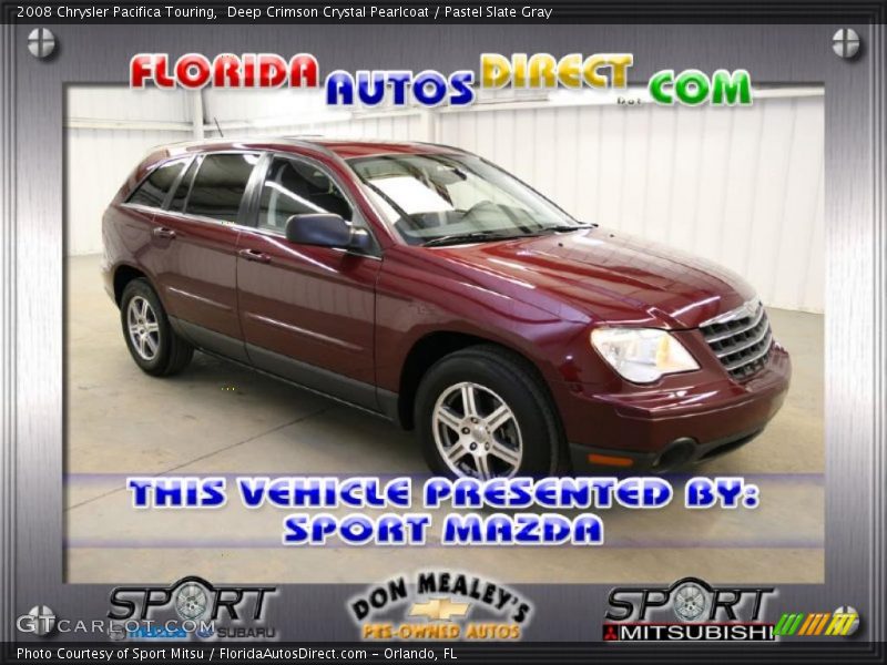 Deep Crimson Crystal Pearlcoat / Pastel Slate Gray 2008 Chrysler Pacifica Touring