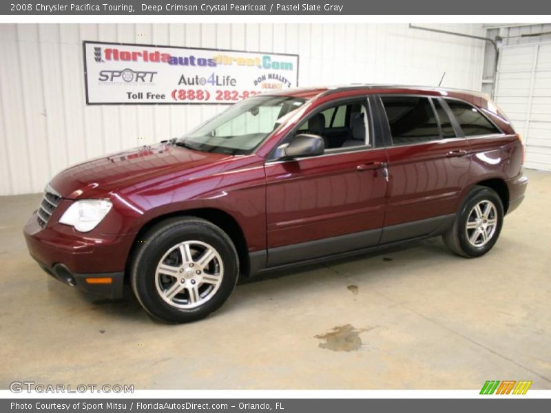 Deep Crimson Crystal Pearlcoat / Pastel Slate Gray 2008 Chrysler Pacifica Touring