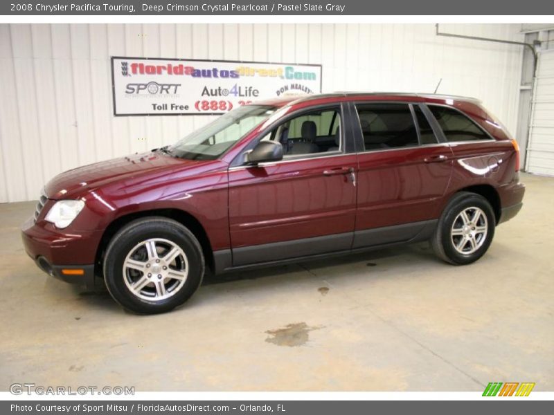 Deep Crimson Crystal Pearlcoat / Pastel Slate Gray 2008 Chrysler Pacifica Touring