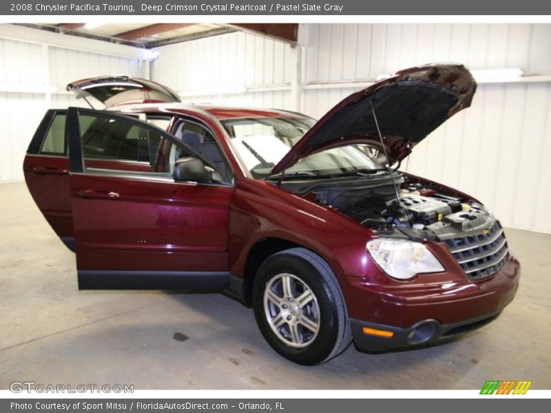 Deep Crimson Crystal Pearlcoat / Pastel Slate Gray 2008 Chrysler Pacifica Touring