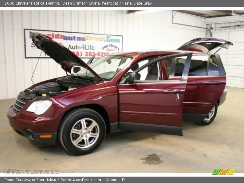 Deep Crimson Crystal Pearlcoat / Pastel Slate Gray 2008 Chrysler Pacifica Touring