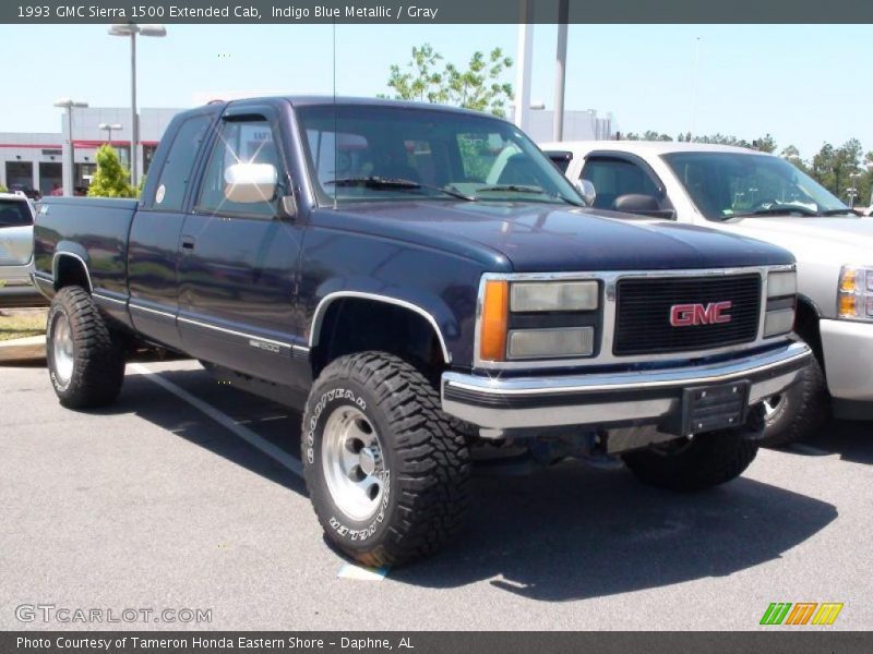 Indigo Blue Metallic / Gray 1993 GMC Sierra 1500 Extended Cab