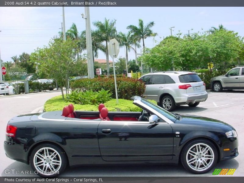 Brilliant Black / Red/Black 2008 Audi S4 4.2 quattro Cabriolet