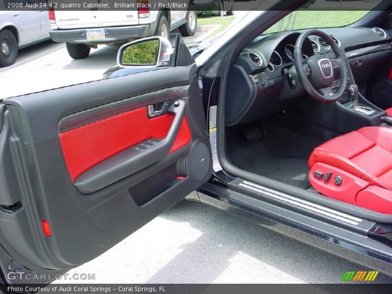 Brilliant Black / Red/Black 2008 Audi S4 4.2 quattro Cabriolet