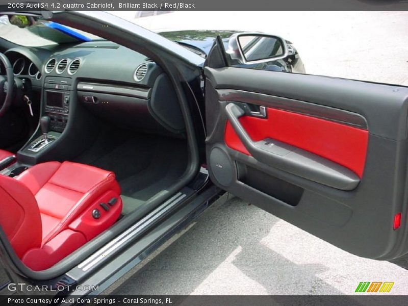 Brilliant Black / Red/Black 2008 Audi S4 4.2 quattro Cabriolet