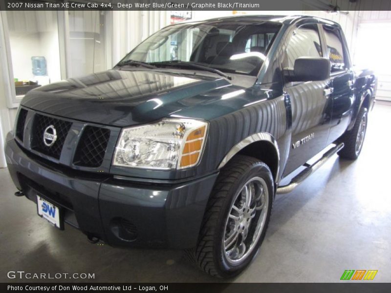 Deep Water Blue/Green / Graphite Black/Titanium 2007 Nissan Titan XE Crew Cab 4x4