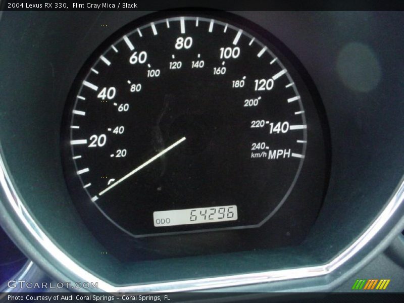 Flint Gray Mica / Black 2004 Lexus RX 330