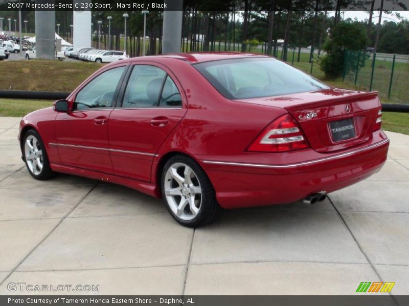 Mars Red / Black 2007 Mercedes-Benz C 230 Sport