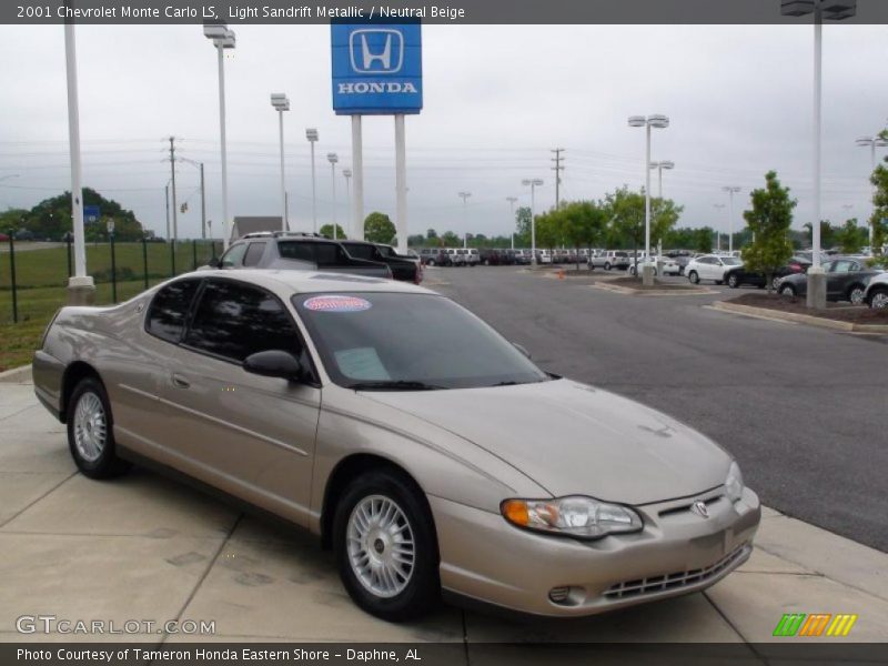 Light Sandrift Metallic / Neutral Beige 2001 Chevrolet Monte Carlo LS