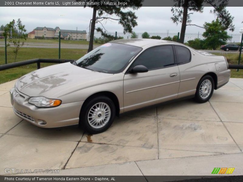 Light Sandrift Metallic / Neutral Beige 2001 Chevrolet Monte Carlo LS