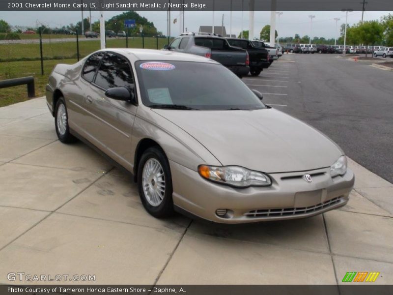 Light Sandrift Metallic / Neutral Beige 2001 Chevrolet Monte Carlo LS