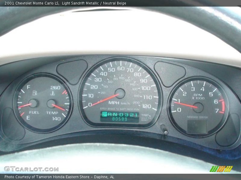 Light Sandrift Metallic / Neutral Beige 2001 Chevrolet Monte Carlo LS