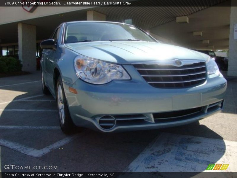 Clearwater Blue Pearl / Dark Slate Gray 2009 Chrysler Sebring LX Sedan