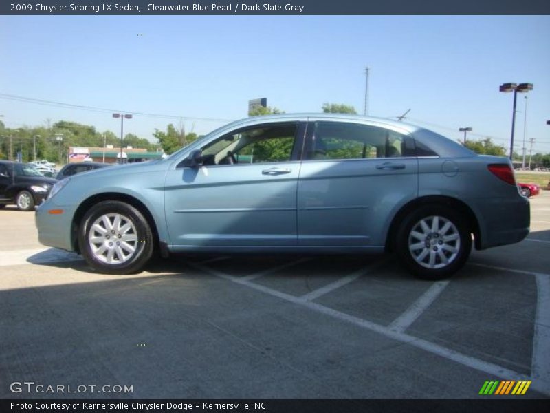 Clearwater Blue Pearl / Dark Slate Gray 2009 Chrysler Sebring LX Sedan