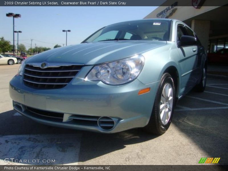 Clearwater Blue Pearl / Dark Slate Gray 2009 Chrysler Sebring LX Sedan