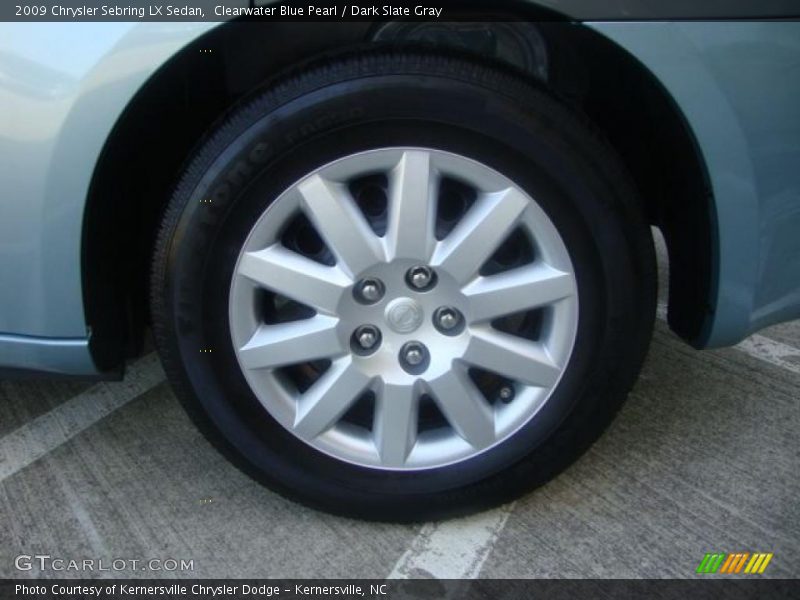Clearwater Blue Pearl / Dark Slate Gray 2009 Chrysler Sebring LX Sedan