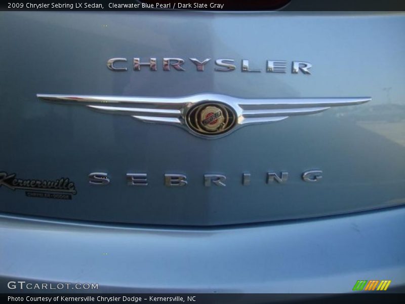 Clearwater Blue Pearl / Dark Slate Gray 2009 Chrysler Sebring LX Sedan