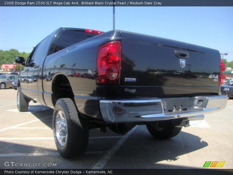 Brilliant Black Crystal Pearl / Medium Slate Gray 2008 Dodge Ram 2500 SLT Mega Cab 4x4