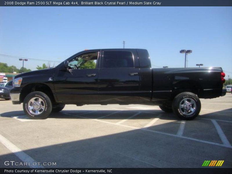 Brilliant Black Crystal Pearl / Medium Slate Gray 2008 Dodge Ram 2500 SLT Mega Cab 4x4