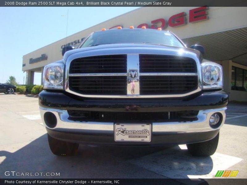 Brilliant Black Crystal Pearl / Medium Slate Gray 2008 Dodge Ram 2500 SLT Mega Cab 4x4
