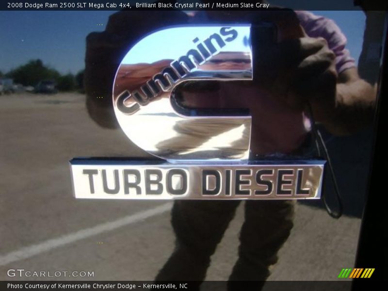 Brilliant Black Crystal Pearl / Medium Slate Gray 2008 Dodge Ram 2500 SLT Mega Cab 4x4