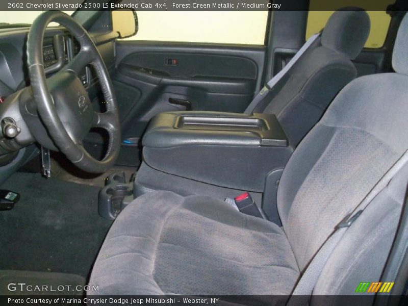 Forest Green Metallic / Medium Gray 2002 Chevrolet Silverado 2500 LS Extended Cab 4x4