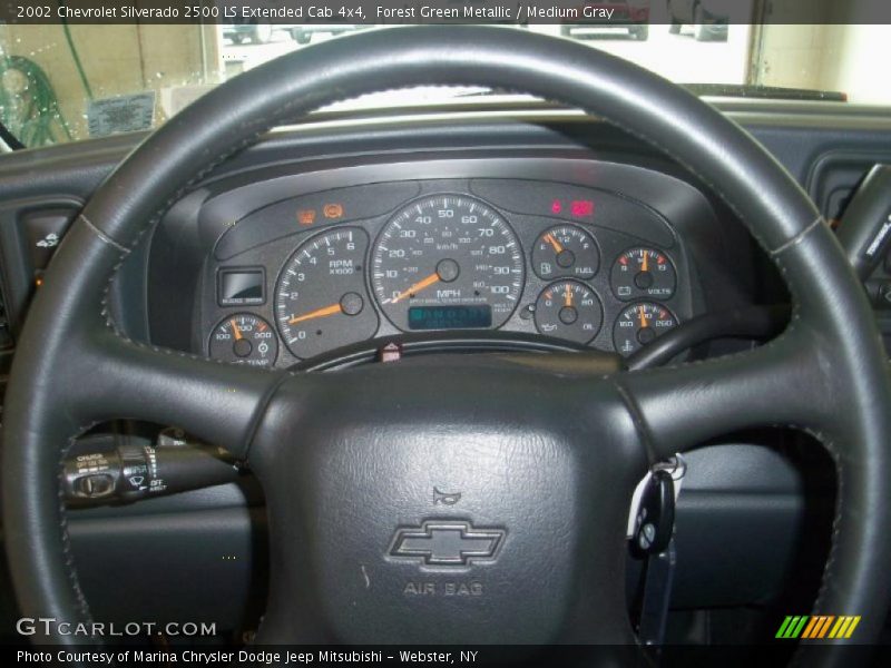 Forest Green Metallic / Medium Gray 2002 Chevrolet Silverado 2500 LS Extended Cab 4x4