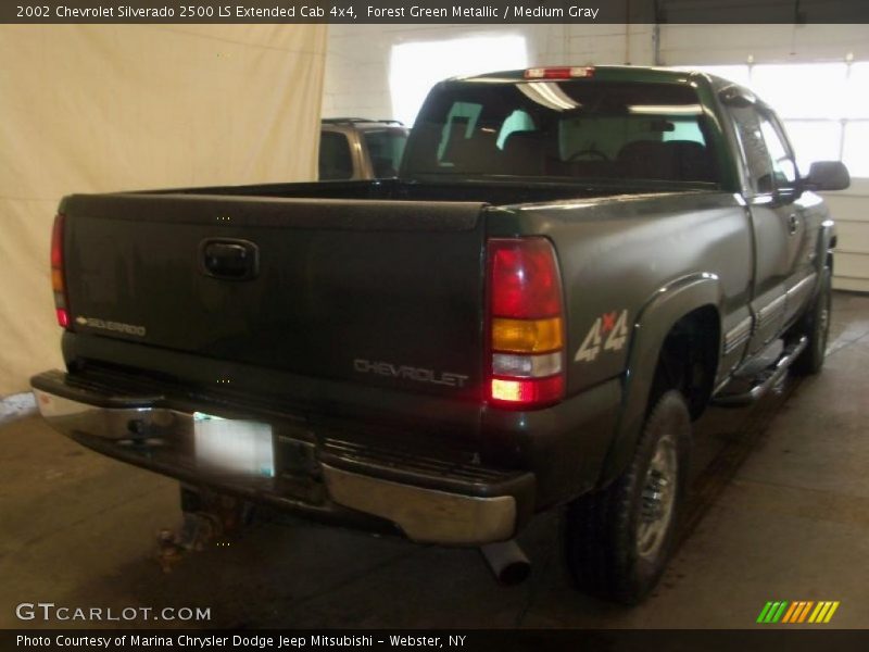 Forest Green Metallic / Medium Gray 2002 Chevrolet Silverado 2500 LS Extended Cab 4x4
