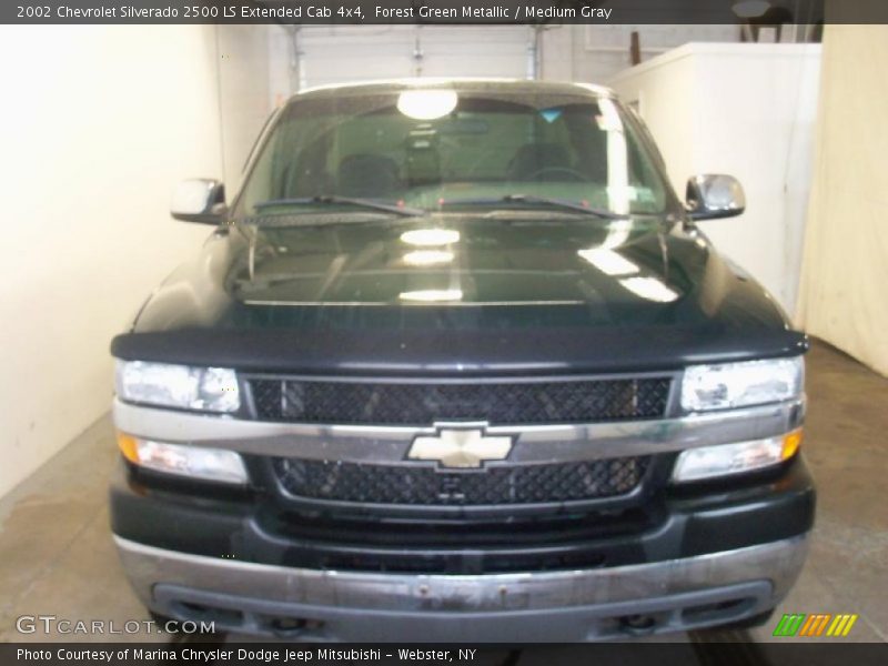 Forest Green Metallic / Medium Gray 2002 Chevrolet Silverado 2500 LS Extended Cab 4x4