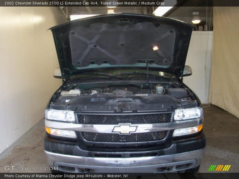 Forest Green Metallic / Medium Gray 2002 Chevrolet Silverado 2500 LS Extended Cab 4x4