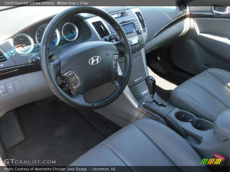 Willow Gray / Gray 2009 Hyundai Sonata Limited