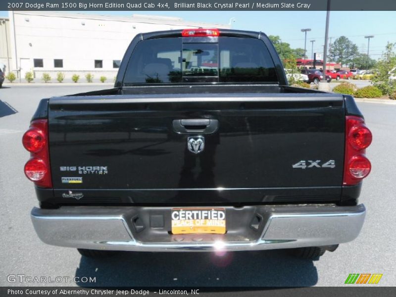 Brilliant Black Crystal Pearl / Medium Slate Gray 2007 Dodge Ram 1500 Big Horn Edition Quad Cab 4x4