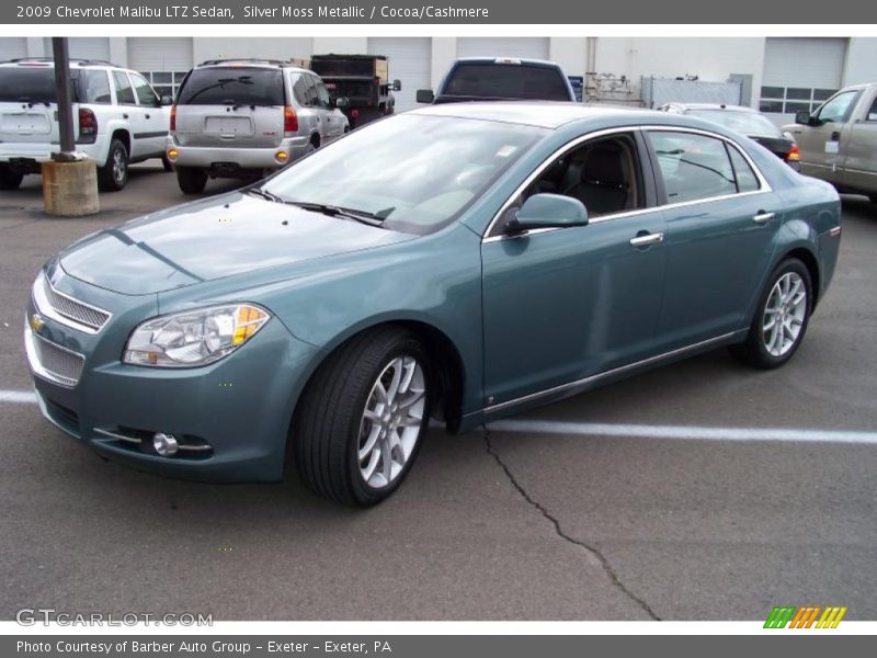 Silver Moss Metallic / Cocoa/Cashmere 2009 Chevrolet Malibu LTZ Sedan
